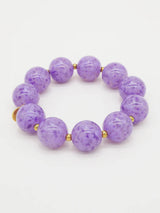 Round Marble Scrunchie Bracelet in Lilac