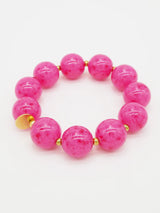Round Marble Scrunchie Bracelet in Rose