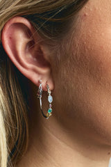 Big Storybook Hoop Earrings in Silver