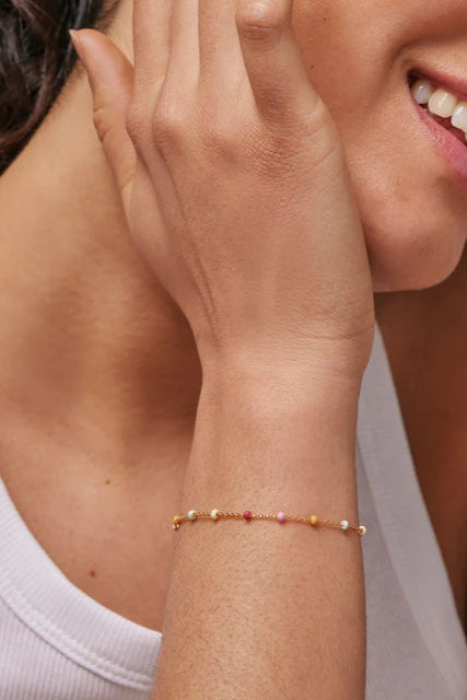 Lola Beaded Bracelet in Rainbow