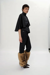 Butterfly Sleeved Blouse in Black