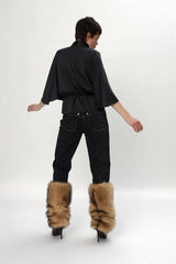 Butterfly Sleeved Blouse in Black