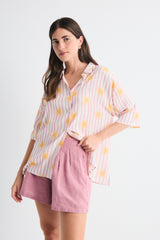 Sun Striped Shirt in Pink