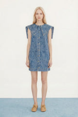 Laser Floral Denim Dress