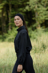 Miller Zip Up Track Jacket in Black