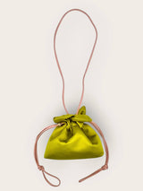 Baby Petal Cinch in Lime Satin