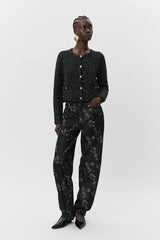 Carnet Cardigan in Black Glitter