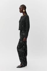 Carnet Cardigan in Black Glitter