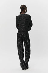 Carnet Cardigan in Black Glitter