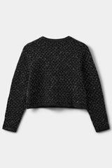 Carnet Cardigan in Black Glitter