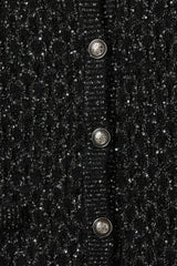 Carnet Cardigan in Black Glitter