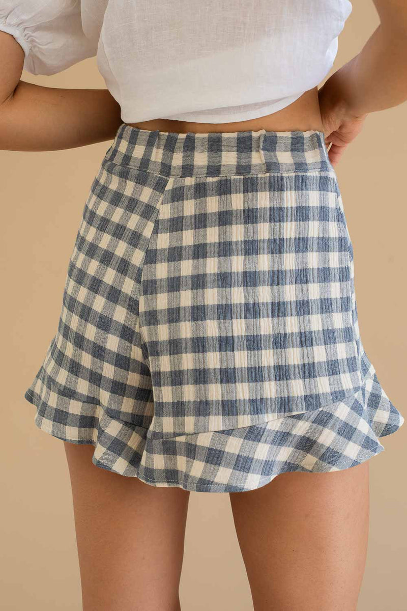 Corcega Check Short in Blue