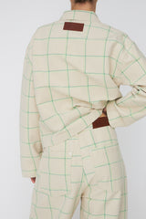 Checked Baggy Low Waist Pants