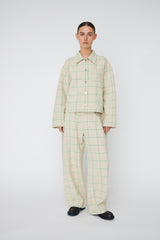 Checked Baggy Low Waist Pants