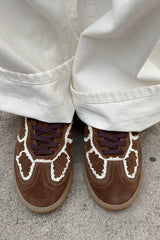 Crochet Sneakers in Chocolate