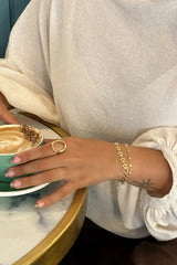 Chunky Organic Starlink Bracelet in Gold