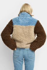 Chunky Block Teddy Fleece in Blue