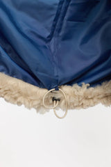 Chunky Block Teddy Fleece in Blue