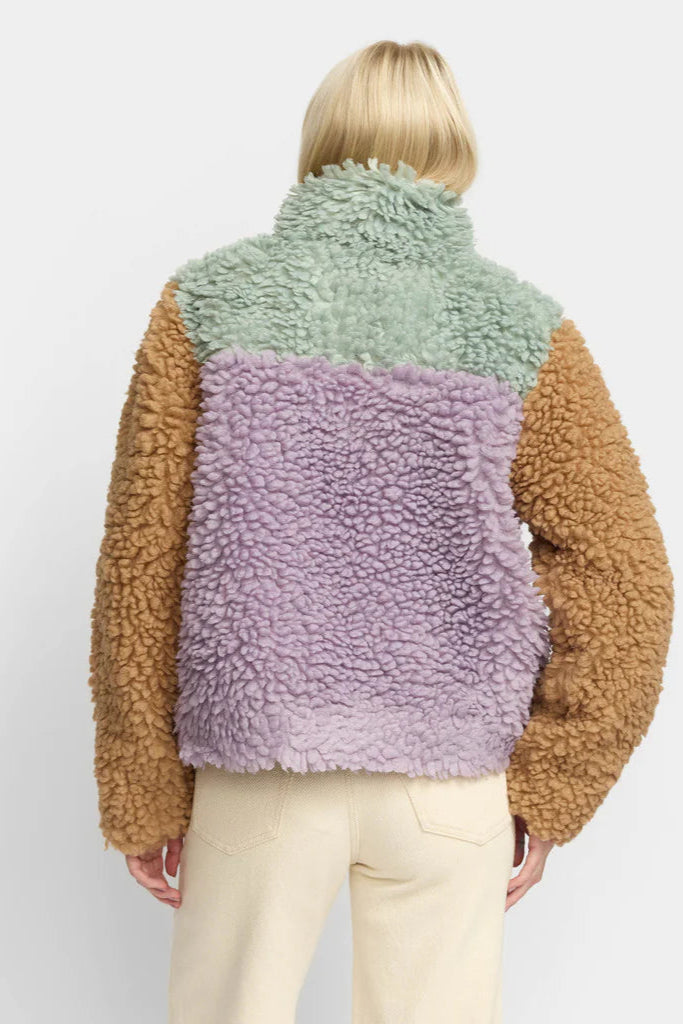 Chunky Block Teddy Fleece in Mint