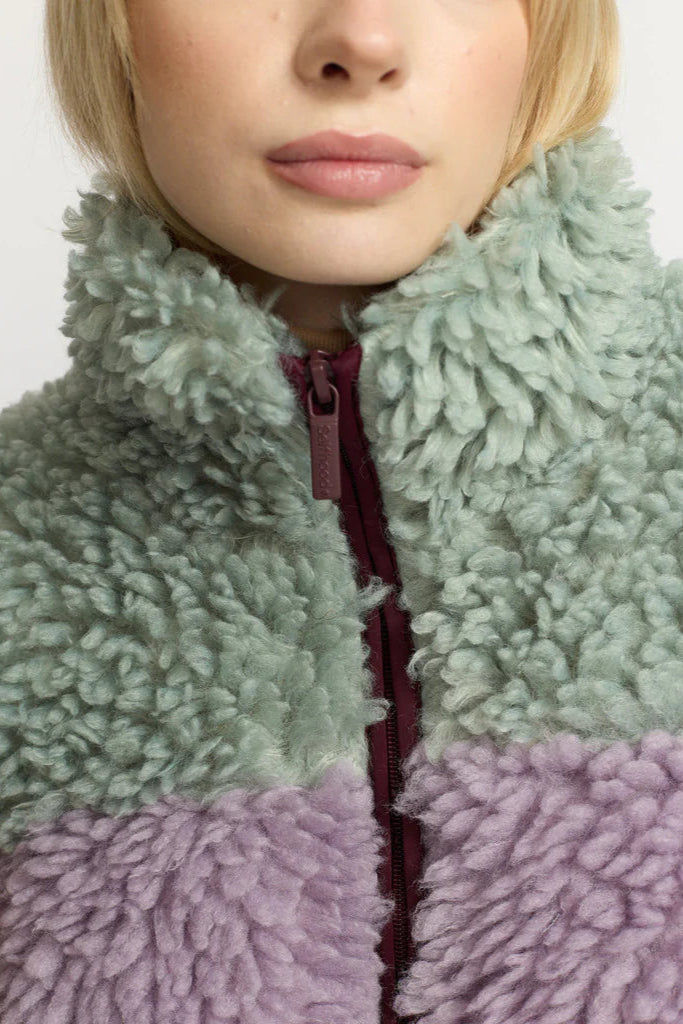 Chunky Block Teddy Fleece in Mint