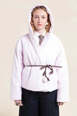 Cléry Crossover Puffer Jacket in Marshmallow