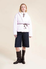 Cléry Crossover Puffer Jacket in Marshmallow