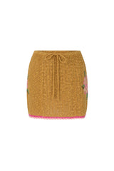 Coastal Granny Knit Skirt in Mustard