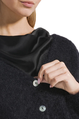 Cropped Mohair Knit in Black
