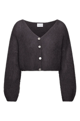 Cropped Mohair Knit in Black