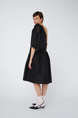 One Shoulder Bow Dress in Black