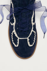 Crochet Sneakers in Navy