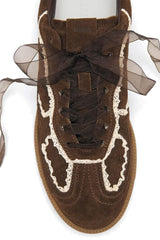 Crochet Sneakers in Chocolate