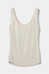 Diza Ribbed Tank Top in Off White