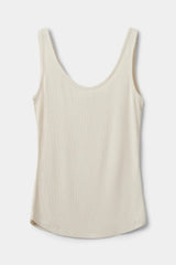 Diza Ribbed Tank Top in Off White