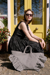 Frill Shopper Bag in Gingham