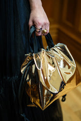 Mirror Scrunch Bag Molten Gold