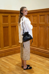 Petal Cinch Satin in Black