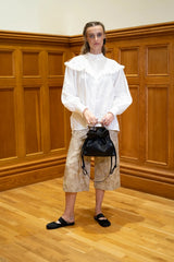 Petal Cinch Satin in Black