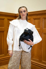 Petal Cinch Satin in Black