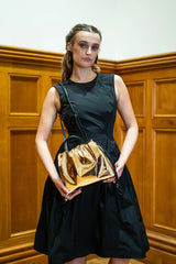 Mirror Scrunch Bag Molten Gold