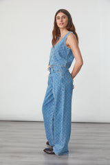 Kane Cropped Vest in Laser Malibu