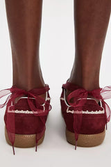 Crochet Sneaker in Burgundy