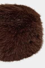Dora Faux Fur Hat in Brown
