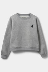 Slogan Crew Sweatshirt in Grey