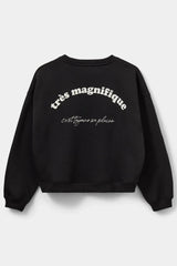 Bow Sweatshirt in Black