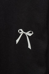 Bow Sweatshirt in Black