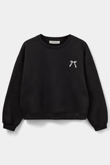 Bow Sweatshirt in Black