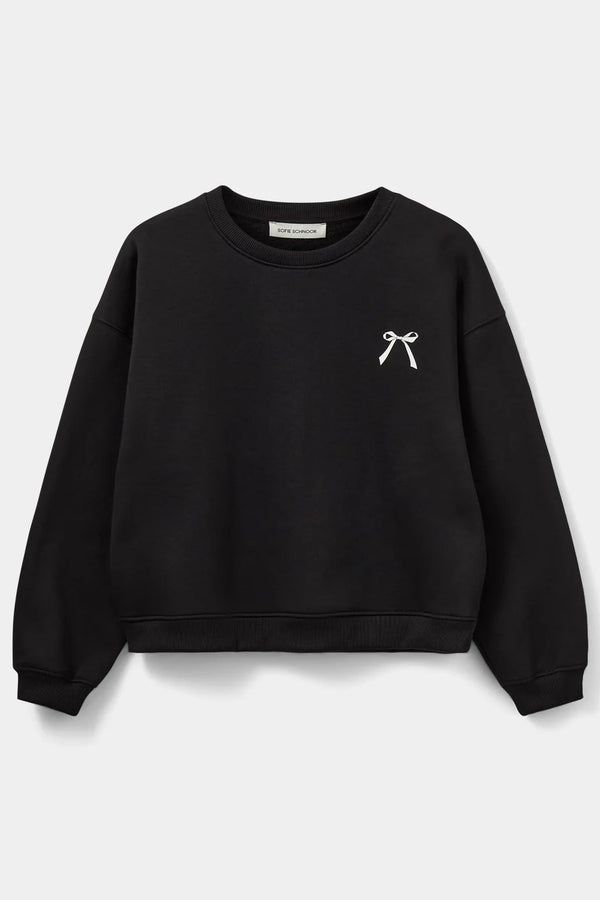 Bow Sweatshirt in Black