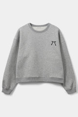 Bow Sweatshirt in Grey