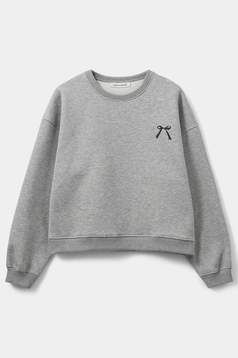 Bow Sweatshirt in Grey